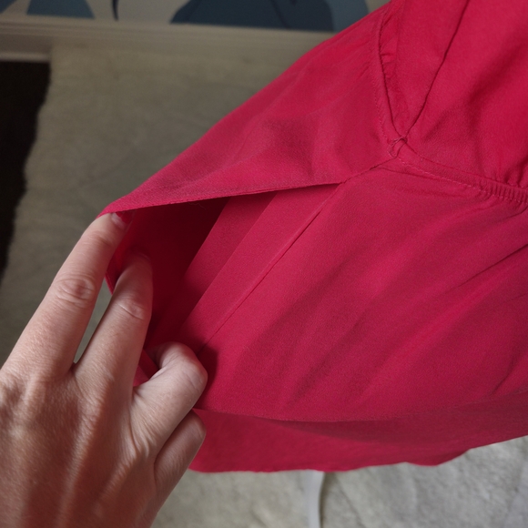 Express Red Ruffle Midi Dress - Picture 4 of 6